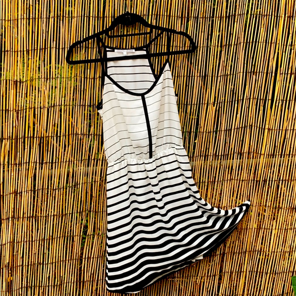 Light sheer striped dress